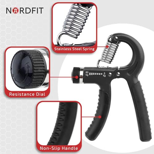 Adjustable Hand Grip Strengthener 5-60kg Forearm Trainer Finger Exerciser Gym Kit