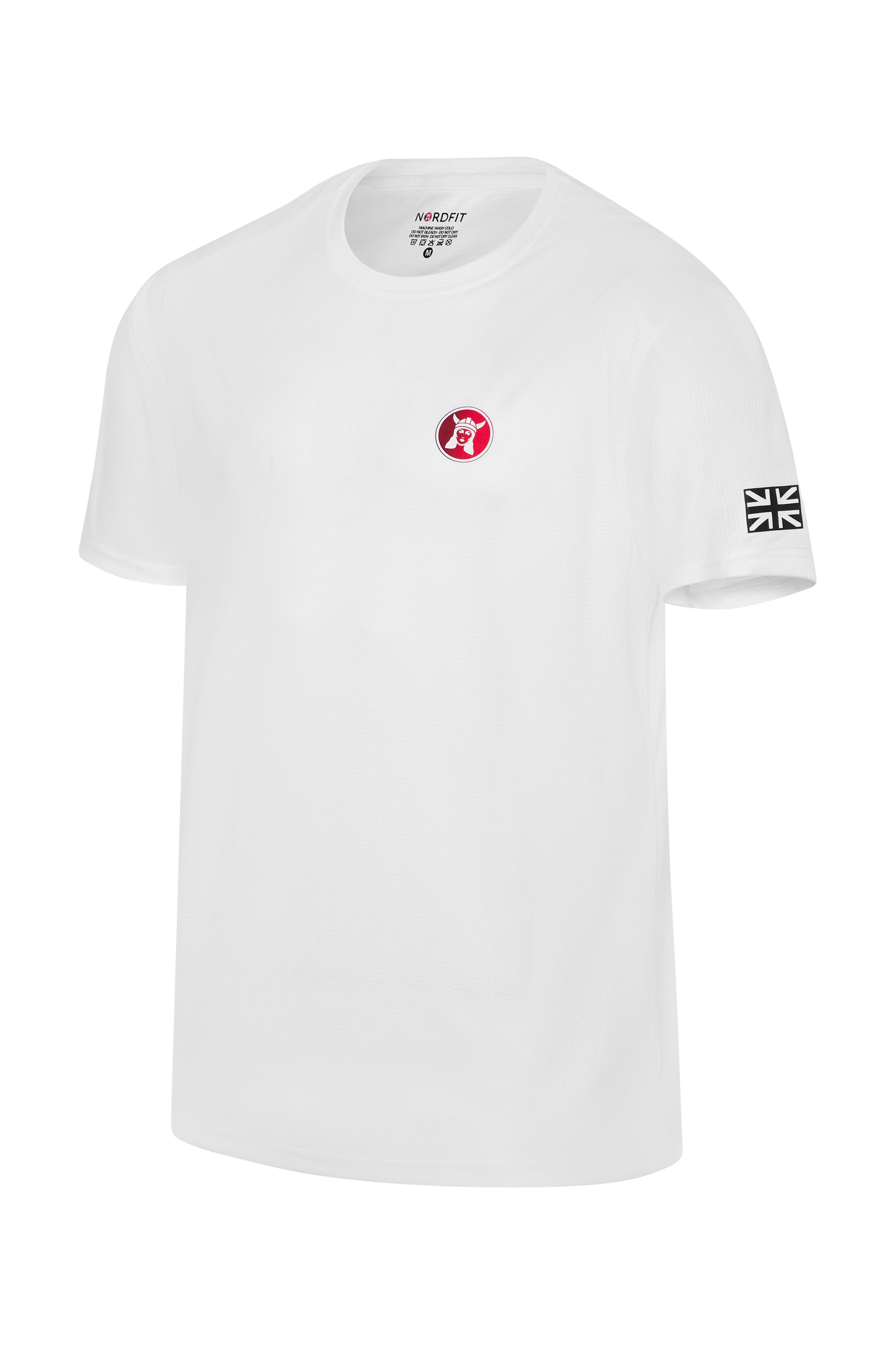 NORDFIT Men's Dry-Fit T-Shirts, White and Black, Small to XL, Regular Fit