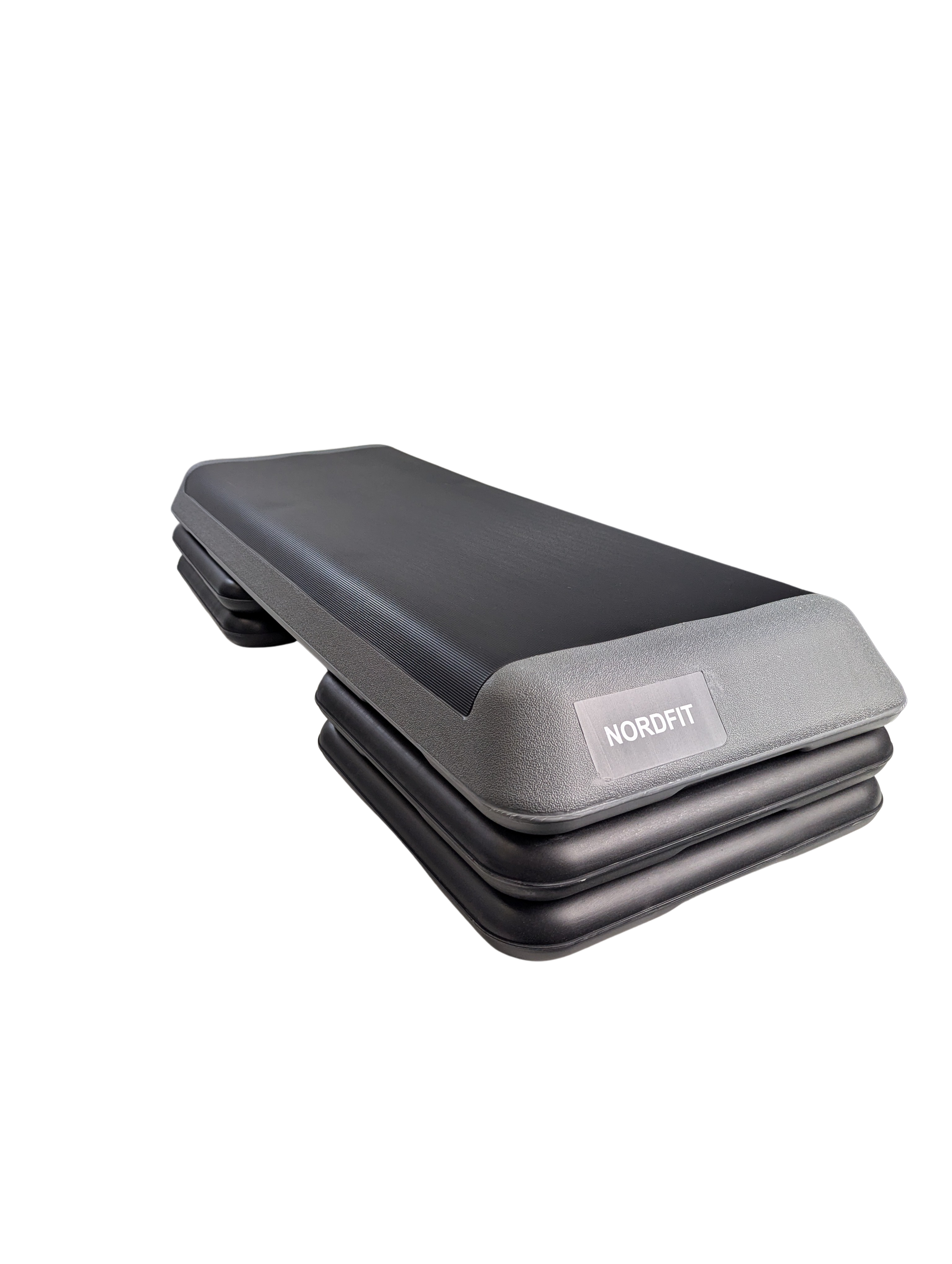 NORDFIT Aerobic Step, Large Professional Exercise Stepper, 3 Level Height Adjustable Fitness Platform (L109cm x W41cm x H10/15/20cm)