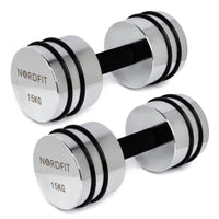 Adjustable Steel Dumbbells - Compact and Versatile Home Fitness Equipment - 5kg, 10kg and 15kg Versions by NORDFIT