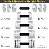 Adjustable Steel Dumbbells - Compact and Versatile Home Fitness Equipment - 5kg, 10kg and 15kg Versions by NORDFIT