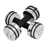 Adjustable Steel Dumbbells - Compact and Versatile Home Fitness Equipment - 5kg, 10kg and 15kg Versions by NORDFIT
