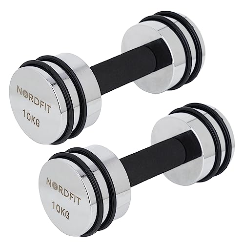 Adjustable Steel Dumbbells - Compact and Versatile Home Fitness Equipment - 5kg, 10kg and 15kg Versions by NORDFIT