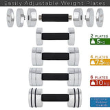 Adjustable Steel Dumbbells - Compact and Versatile Home Fitness Equipment - 5kg, 10kg and 15kg Versions by NORDFIT