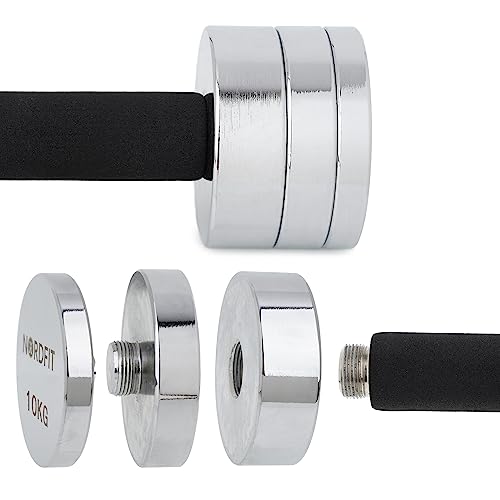 Adjustable Steel Dumbbells - Compact and Versatile Home Fitness Equipment - 5kg, 10kg and 15kg Versions by NORDFIT