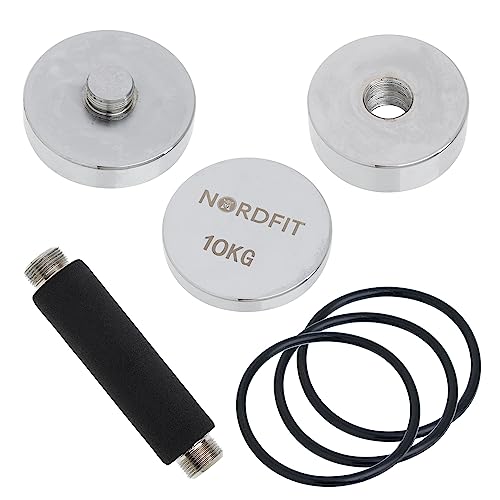 Adjustable Steel Dumbbells - Compact and Versatile Home Fitness Equipment - 5kg, 10kg and 15kg Versions by NORDFIT