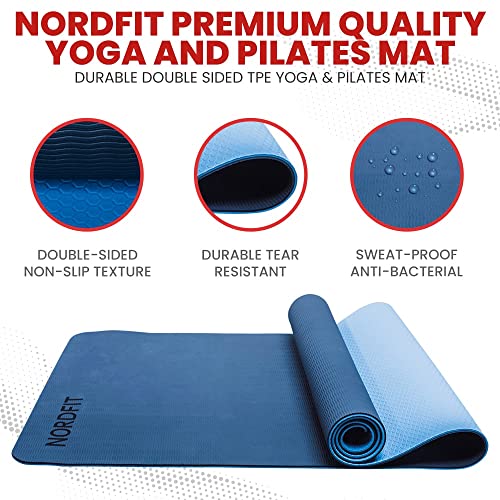 NORDFIT Double-Sided TPE Yoga and Pilates Mat - Available in 5 Colours
